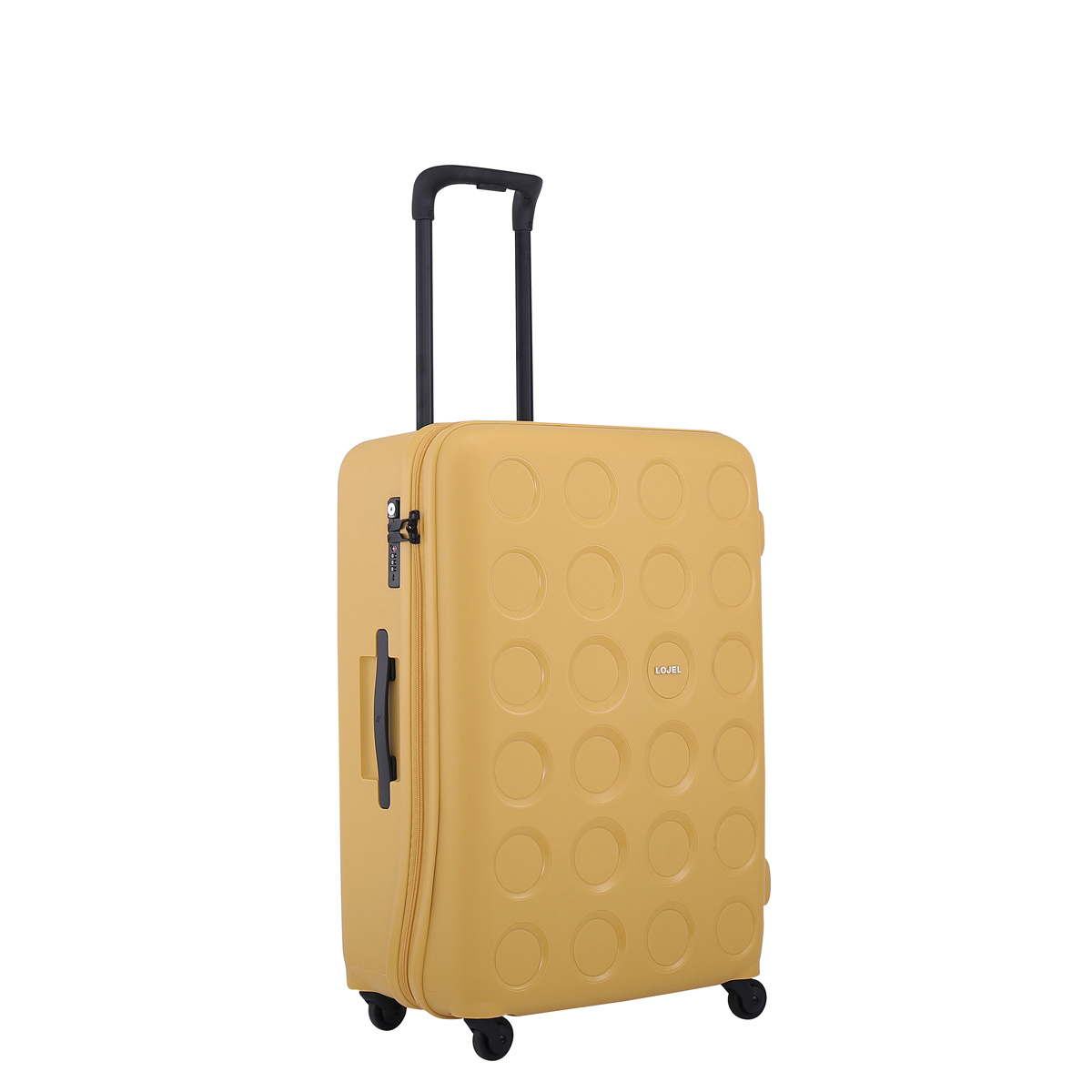 yellow hand luggage