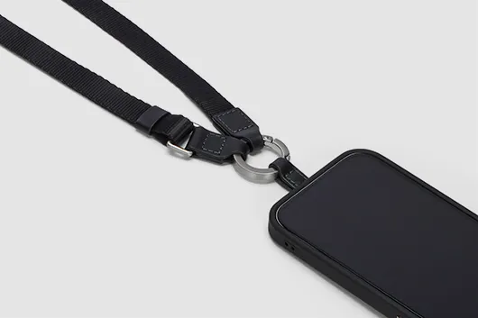 DRAPE TOTE Drape-Nylon roll-top crossbody bag｜ブラック